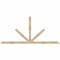 Ekena Millwork Saratoga Rough Sawn Timber Gable Bracket, Douglas Fir, 108"W x 49"H x 2"D x 4"F, 11/12 Pitch GBW108X49X0204SAR00RDF - alternate 1